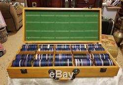 Vintage 1948 California Poker Chip Set- 500 MMB in Original Case