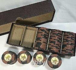 Vintage 1951 Binion's Horseshoe Club $5.00 Poker Chip Set of 100 Las Vegas NV