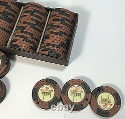 Vintage 1951 Binion's Horseshoe Club $5.00 Poker Chip Set of 100 Las Vegas NV