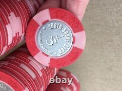 Vintage $5 North Shore Club Casino Chips circa 1960s Lake Tahoe, NV-set of 100