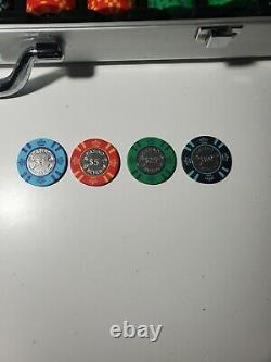 Vintage 680 POKER CHIP SET 12.5 Grams. Coin Inlayed Chips. From a Gambling Boat