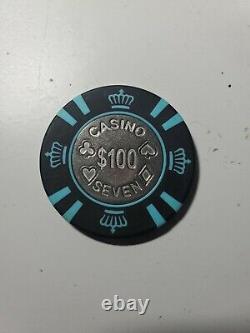 Vintage 680 POKER CHIP SET 12.5 Grams. Coin Inlayed Chips. From a Gambling Boat