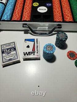 Vintage 680 POKER CHIP SET 12.5 Grams. Coin Inlayed Chips. From a Gambling Boat