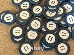 Vintage Abercrombie & Fitch 300 Pc Poker Chip Set Monogrammed D C07