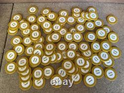 Vintage Abercrombie & Fitch 300 Pc Poker Chip Set Monogrammed D C07
