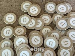 Vintage Abercrombie & Fitch 300 Pc Poker Chip Set Monogrammed D C07