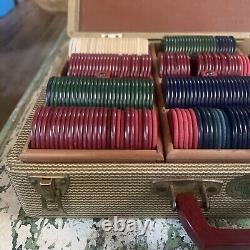 Vintage Abercrombie & Fitch Bakelite Poker Chip c1930s Boxed Set