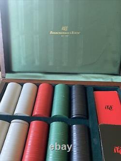 Vintage Abercrombie & Fitch Poker Chip Gaming Boxed Set Complete W Card Desks
