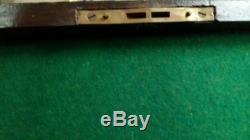Vintage Antique Clay Poker Chip Set Oak Box with original owner engraving rare