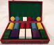 Vintage, Antique, Rare, Italian, Poker Chip set and Plaques. Case included