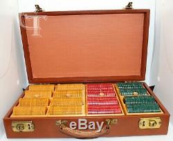 Vintage Bakelite (Catalin) Marbled Poker Chip Set 400 pcs WithCase Mint Condition