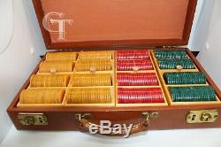 Vintage Bakelite (Catalin) Marbled Poker Chip Set 400 pcs WithCase Mint Condition