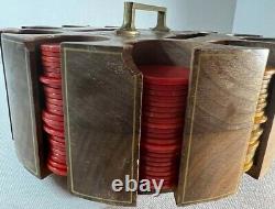 Vintage Bakelite Catalin Poker Set with Over 200 Chips Drueke No. 511