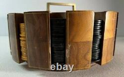 Vintage Bakelite Catalin Poker Set with Over 200 Chips Drueke No. 511