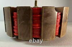 Vintage Bakelite Catalin Poker Set with Over 200 Chips Drueke No. 511