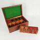 Vintage Bakelite Poker Chips Caddy Set with Wooden Inlay Walnut Carrier Box 300+