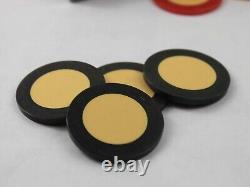 Vintage Bakelite Two Color Injected Poker Chip Set New Old Stock