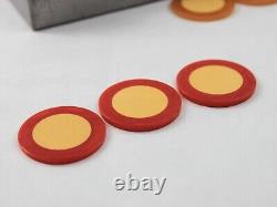 Vintage Bakelite Two Color Injected Poker Chip Set New Old Stock