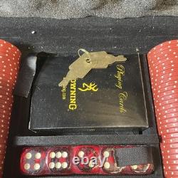 Vintage Browning High End 500 Piece Poker Set withCards & Dice New in Case! Rare