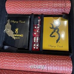 Vintage Browning High End 500 Piece Poker Set withCards & Dice New in Case! Rare