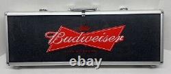 Vintage Budweiser Poker Set Aluminum Case Complete Sealed Set W Cards Chips New