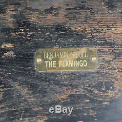 Vintage Casino 300 Clay Poker Chip Set in Wooden Box Benjamin Siegel Flamingo