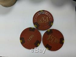 Vintage Casino Chips 866 Real Clay by George & Co. Poker Tiny Hotstamp Antique