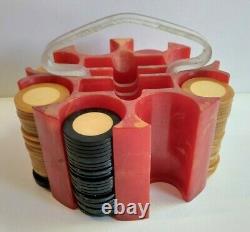 Vintage Catalin Bakelite Poker Chip Holder