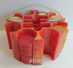 Vintage Catalin Bakelite Poker Chip Holder