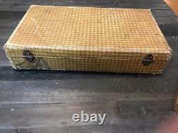 Vintage Catalin Bakelite Poker Chip Set Herringbone Case Abercrombie & Fitch