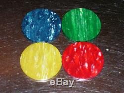 Vintage Catilin Bakelite Phenolic plastic Poker chip set