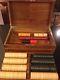 Vintage Chikasaw Inlaid Box Poker Set with 77 Catalin Bakelite, 554 Clay Chips