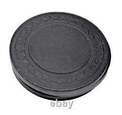 Vintage Diamond Clay Chip Set in Wood Carousel Caddy 179 Chips 2 Decks of Cards