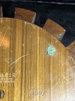 Vintage Drueke Rare #512 400+ Clay PokerChip Set In Wood Carousel Handsome Inlay