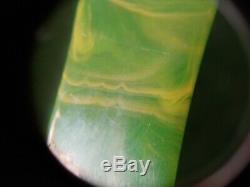 Vintage Green Bakelite Catalin Poker Chip Caddy Holder Set 196 Translucent Chips
