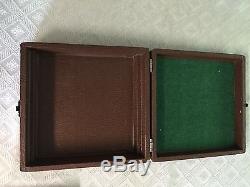 Vintage Horse & Jockey Poker Chip Set in Vintage Leather / Felt Clay Chips