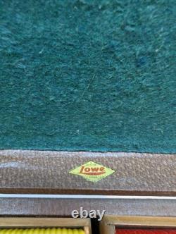 Vintage LOWE Poker Chips with Wooden Carrying Case Set
