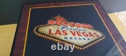 Vintage Las Vegas Poker Set In High Glossed Box Chips Cards Dice Dealer Button