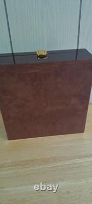 Vintage Las Vegas Poker Set In High Glossed Box Chips Cards Dice Dealer Button