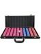 Vintage Mahjong Style Faux Alligator Poker Chip Set 550 Lo-Ball Chips-10 Rows