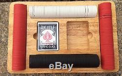 Vintage Marlboro Poker Chip Set Marlboro Chips in Collectible Wooden Box Case