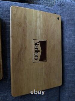 Vintage Marlboro Poker Chip and Playing Card Set With Wooden Case