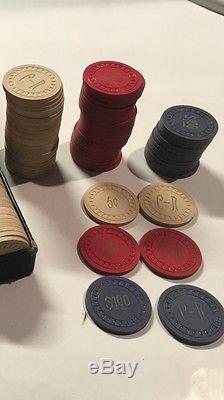 Vintage Mason & Co. Hub Non Duplicate Poker Chips- 2 Complete Sets With 7 Extra