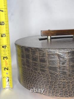 Vintage Mid Century Modern Rotating Wood Poker Chip Caddy Set with Case 300