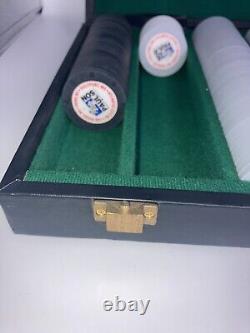 Vintage Paulson Clay Poker Chips Top Hat & Cane Sample Casino Set 376 Sharp RARE