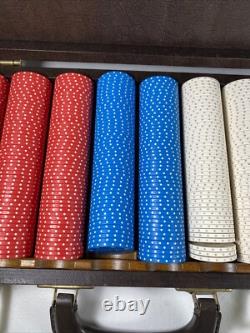 Vintage Poker Chip Set'RPG', $ Amount apprx 400 Chips With Case lock & keys