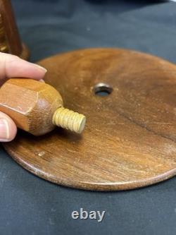 Vintage Poker Chips Set with Wood Caddy & Colorful Early Plastic Chips