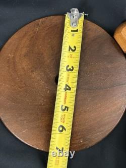 Vintage Poker Chips Set with Wood Caddy & Colorful Early Plastic Chips