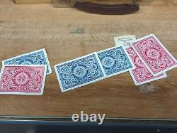 Vintage Poker Set Chips Set $1 $5 $25 Wood Box White Red Green Horse