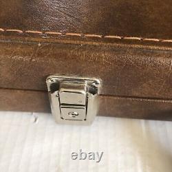 Vintage Professional Clay Poker Chips (350) Leather Case FANTASTIC CONDITION